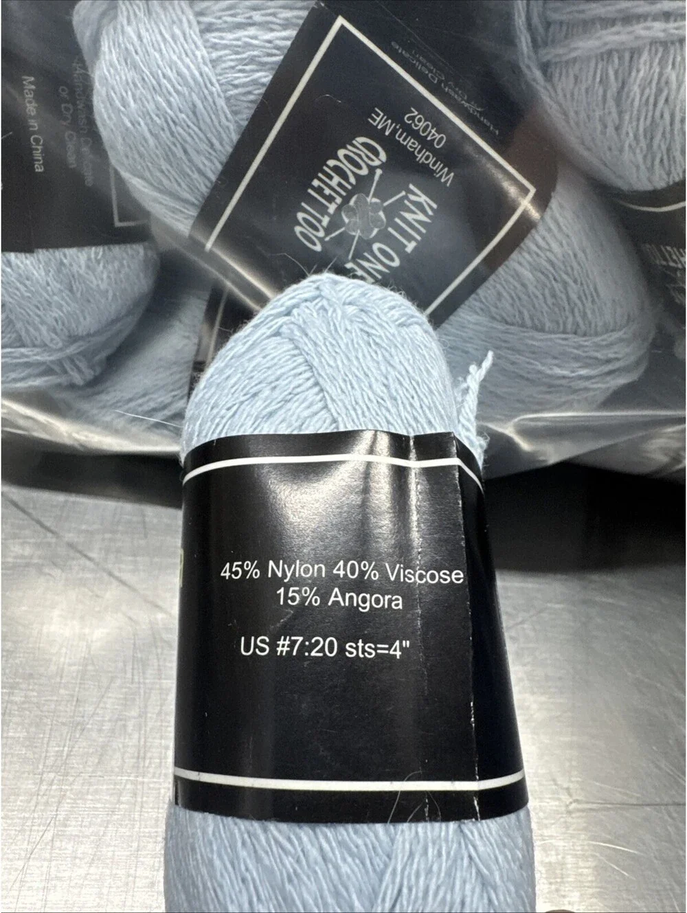 Knit One Crochet Too Angora Soft Color 611 Blue 20 Skein Lot